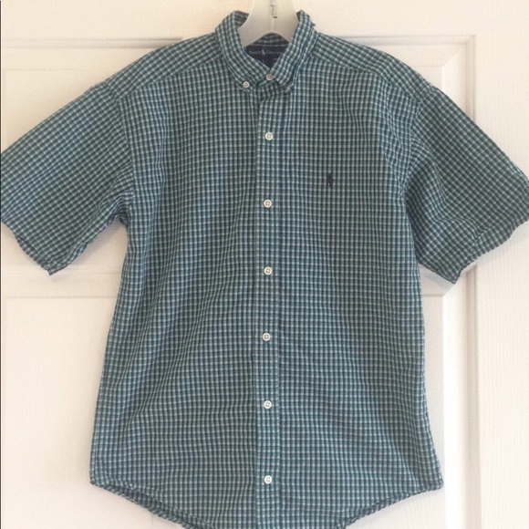 🇺🇸Boys RALPH LAUREN Short Sleeve Button Shirt L - Picture 3 of 8